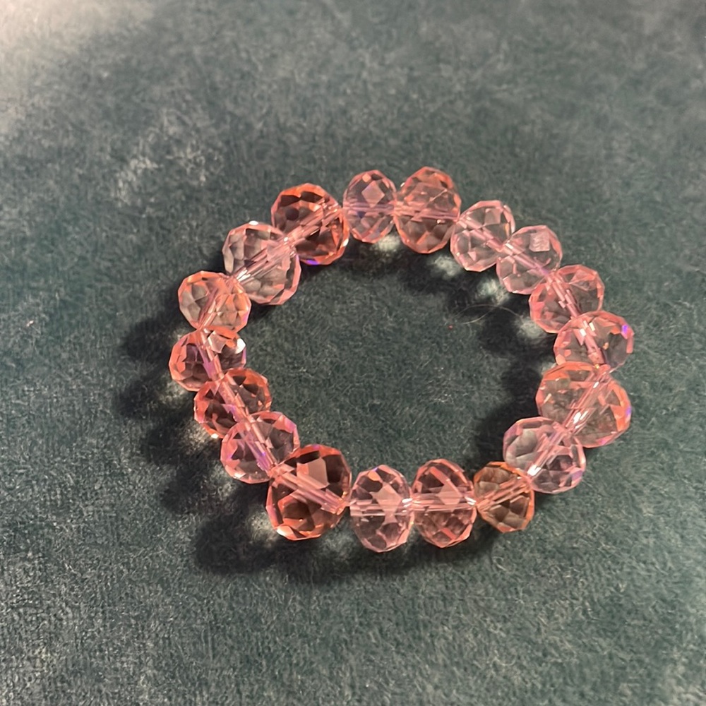 Pink crystal bracelet